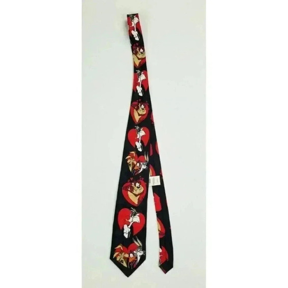 Looney Tunes Men's Vintage Silk Neck Tie Bugs Bunny Daffy Duck Wylie Coyote TAZ - Picture 7 of 7